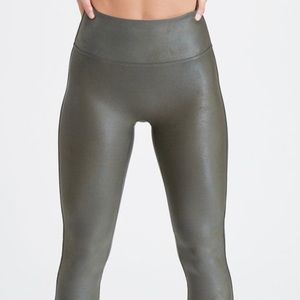 Grey Faux Leather Spanx Leggings